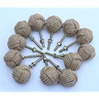 12 pomos de puerta Knotty – tiradores de cajón náutico – Tiradores de cajón de cuerda de yute
